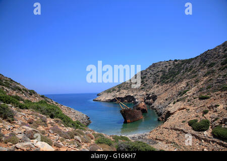 Naufrage à Amorgos, Grèce Banque D'Images