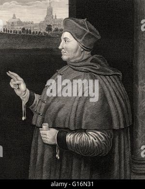 Thomas Wolsey ou Woolsey, ch. 1473-1530, un homme politique anglais et le cardinal de l'Église Catholique Romaine Banque D'Images