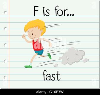 Jeu de lettre F pour fast illustration Illustration de Vecteur
