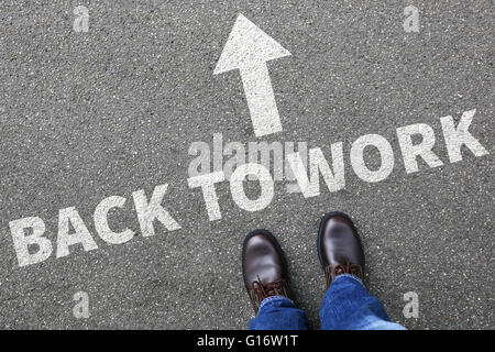 Retour à la maison de vacances de travail travail chômeurs vacances pause du concept d'entreprise Banque D'Images