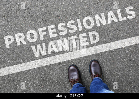 Professionnels de l'emploi, d'voulait professionnel de travail employés Recrutement carrière du concept d'entreprise Banque D'Images