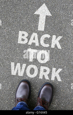 Retour à la maison de vacances de travail travail entreprise pause vacances concept Banque D'Images