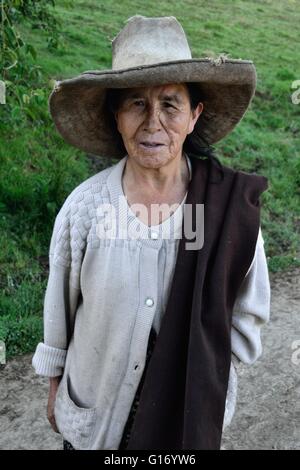 Agriculteur de Las Huaringas Pulun ' ' - HUANCABAMBA.. .Département de Piura au Pérou Banque D'Images