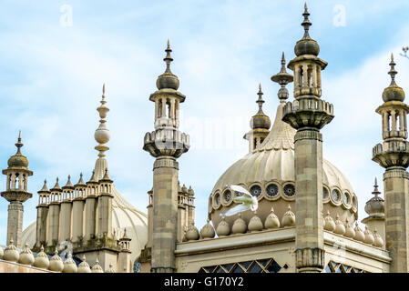 Voir pavillon royal de Brighton Banque D'Images