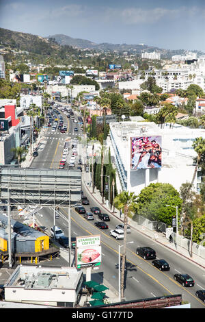 Vue sur le Sunset Strip de Los Angeles Banque D'Images
