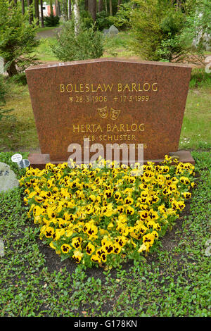 Grab Boleslaw Barlog, Waldfriedhof, Potsdamer Chaussee, Zehlendorf, Berlin, Deutschland Banque D'Images