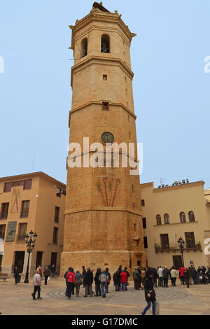 Clocher de la cathédrale Santa Maria Del Plana Castellon, Espagne Banque D'Images