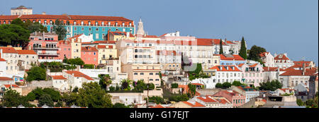 Vue panoramique du quartier de Graça à Lisbonne, Portugal Banque D'Images