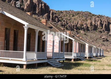 L'agent de ligne, site historique national de Fort Davis dans l'ouest du Texas. Banque D'Images