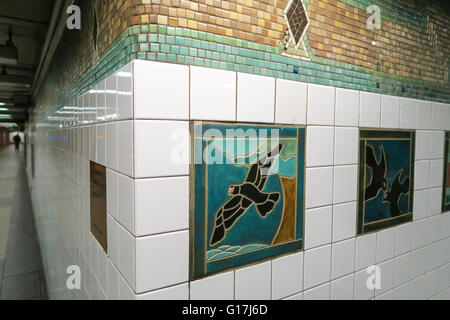 Tile Art de Penn Station, New York, USA Banque D'Images