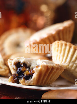 De plaque mince pies, morsure manquant Banque D'Images