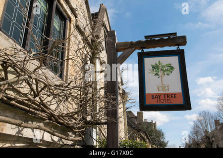 Le Bay Tree Hotel à Sheep Street, Burford, Oxfordshire, UK Banque D'Images