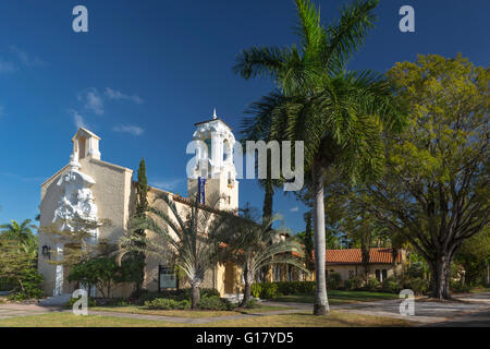 ÉGLISE CONGRÉGATIVE CORAL GABLES (©KEIHNEL & ELLIOT 1923) CORAL GABLES FLORIDA USA Banque D'Images