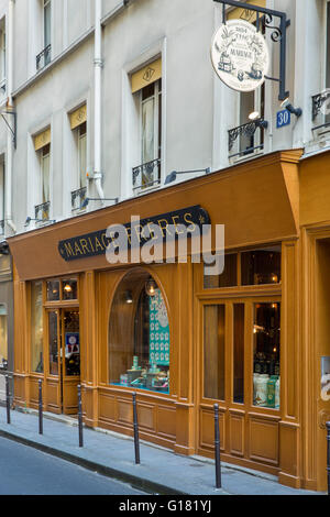 Salon de Thé Mariage Frères et une boutique dans le Marais, Paris, France Banque D'Images