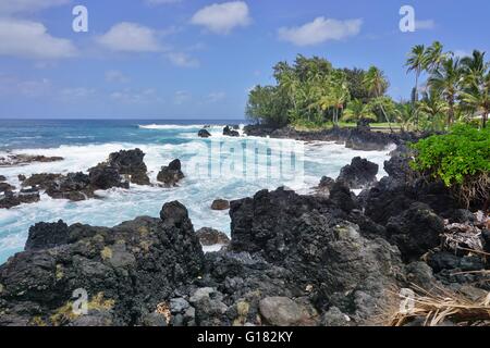 Keanae, sur la Côte-Nord une île volcanique de Maui Banque D'Images