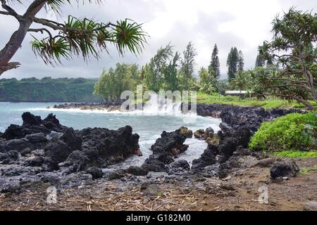 Keanae, sur la Côte-Nord une île volcanique de Maui Banque D'Images