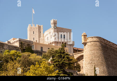 Prince's Palace, Palais Princier, Monaco-Ville, Monaco, Cote d'Azur, France Banque D'Images