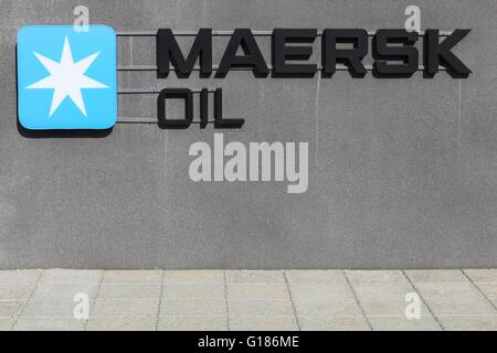 Maersk oil logo sur un mur Banque D'Images