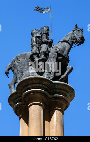Templiers statue située à l'extérieur de l'église du Temple à Londres. Banque D'Images