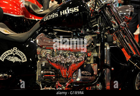 Boss Hoss américaine V8 Motocyclettes, Salon de la moto de Paris, France Banque D'Images