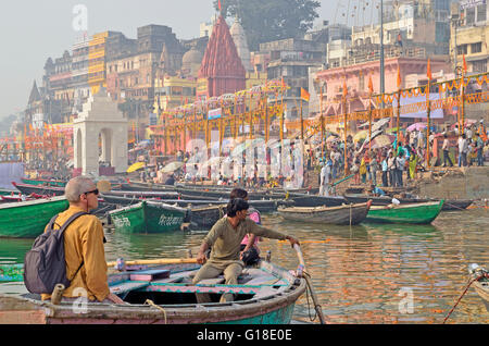 Varanasi, Uttar Pradesh, Inde Banque D'Images