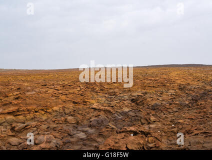 Les formations volcaniques dans la région Afar, dépression Danakil, Dallol, Ethiopie Banque D'Images