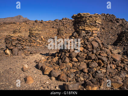 Vieille tribu afar tombe dans le désert de Danakil, région Afar, Semera, Ethiopie Banque D'Images