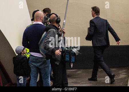 Londres, Royaume-Uni. 10 mai, 2016. Manager de Manchester United Louis Van Gaal arrive au Boleyn Ground pour le dernier match au stade. Credit : Mark Kerrison/Alamy Live News Banque D'Images