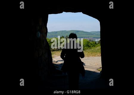 Château Regenstein (allemand : Burg Regenstein), une destination touristique populaire, est un château en ruine qui est situé à trois kilomètres au nord de Blankenburg, Allemagne, 10. Mai 2016. Photo : Frank May | conditions dans le monde entier Banque D'Images