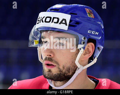 Moscou, Fédération de Russie. Le 11 mai, 2016. Joueur tchèque Tomas Birner est représenté au cours de la session de formation de l'Équipe nationale de hockey tchèque pendant le Championnat du Monde de Hockey sur glace à Moscou, Russie, le 11 mai 2016. © Roman Vondrous/CTK Photo/Alamy Live News Banque D'Images