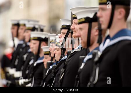 'Équipage du HMS Portland' marquer leur liberté de la ville de Weymouth et Portland au cours d'une cérémonie, la Grande-Bretagne, Royaume-Uni Banque D'Images