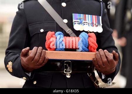 'Équipage du HMS Portland' marquer leur liberté de la ville de Weymouth et Portland au cours d'une cérémonie, la Grande-Bretagne, Royaume-Uni Banque D'Images