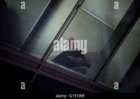 Porto, Portugal. Le 11 mai, 2016. Michael Nyman avant le concert à la maison de la musique à Porto, Portugal. crédit : Diogo baptista/Alamy live news Banque D'Images