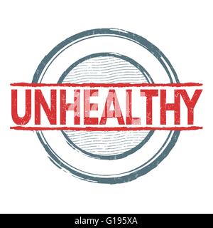 Grunge malsaine tampons sur fond blanc, vector illustration Illustration de Vecteur