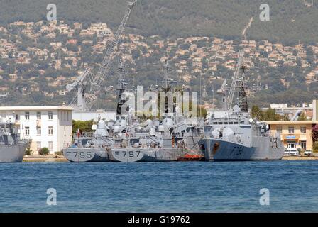 La Marine française, la base navale de Toulon Banque D'Images