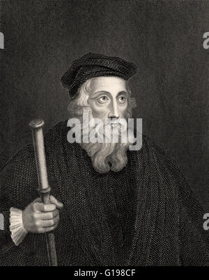 John Wycliffe ou médecin evangelicus, 1330 - 1384, un philosophe, théologien et réformateur de l'église Banque D'Images