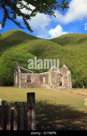 Thomas Cottle Propriétaire construit cette église en 1824 dans l'île de Nevis dans les Caraïbes . Il a été un des premiers endroits où la la Banque D'Images