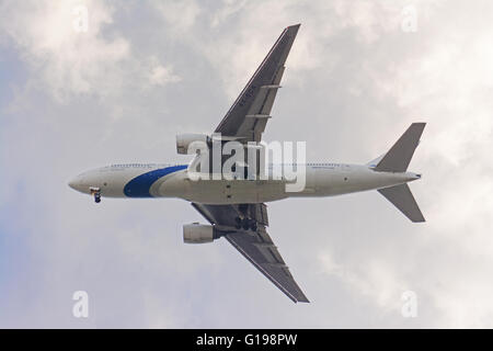 L'atterrissage de l'avion d'El Al, Israël Banque D'Images