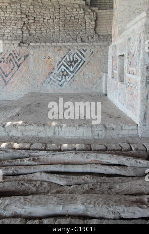 Le site archéologique de El Brujo, au nord de Trujillo, en province de La Libertad, au Pérou. Banque D'Images