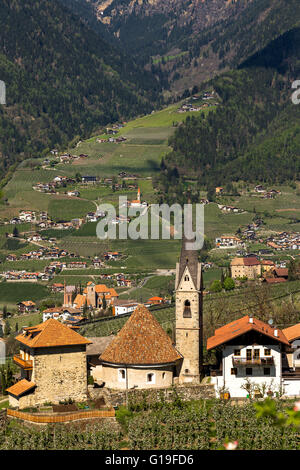 St Georgen près de Merano, Meran, le Tyrol du Sud Banque D'Images