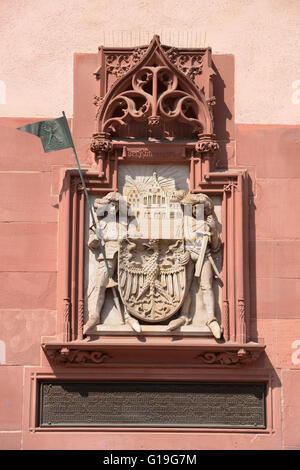 Blason, cityhall Romer, Francfort sur le Main, Hesse, Allemagne / Römer Banque D'Images