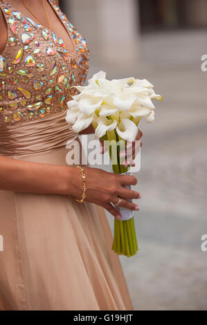 Calla Lilly Mariage Bouquet Banque D'Images