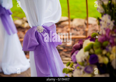 Décoration de mariage sur bow Banque D'Images