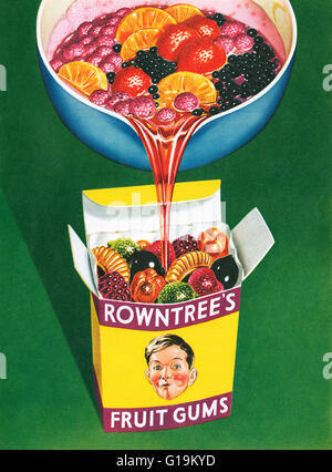 1955 La publicité pour les gencives. Fruits Rowntree Banque D'Images