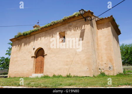 Chapelle de Villareal de San Carlos, situé dans le parc national de Monfrague, Cáceres, Extremadura, Espagne. Banque D'Images