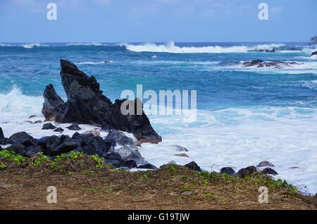 Keanae, sur la Côte-Nord une île volcanique de Maui Banque D'Images