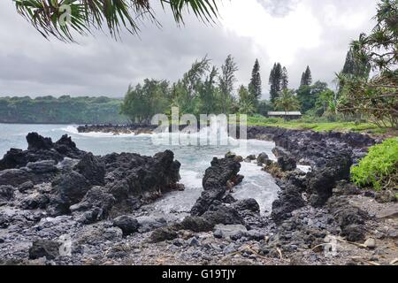 Keanae, sur la Côte-Nord une île volcanique de Maui Banque D'Images