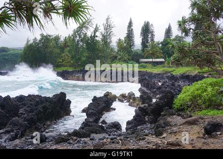 Keanae, sur la Côte-Nord une île volcanique de Maui Banque D'Images