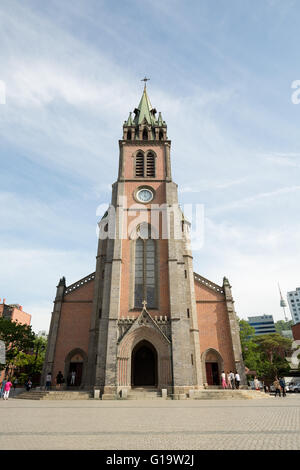 Myeong dong cathédrale catholique de Myeongdong. Banque D'Images