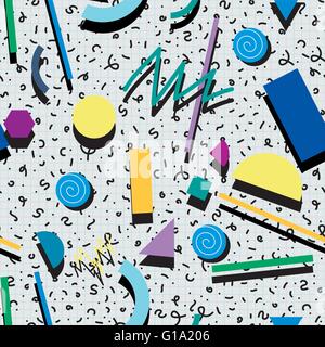 Seamless vector 80s ou 90s modèle d'arrière-plan Illustration de Vecteur